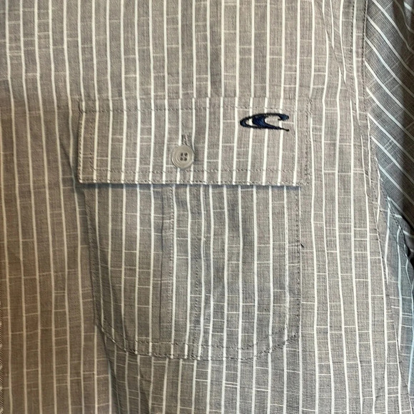 O’Neill mens gray and silver button down shirt size XL - Picture 2 of 7
